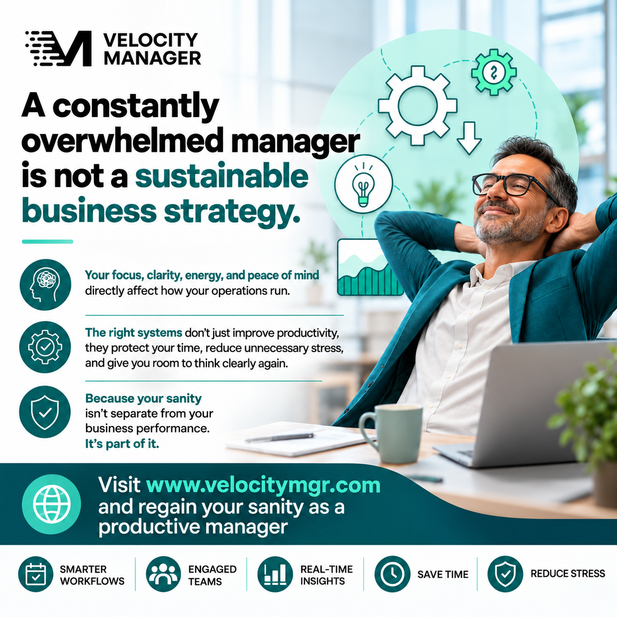 Velocity Manager — Smarter workflows, engaged teams, real-time insights, save time and reduce stress