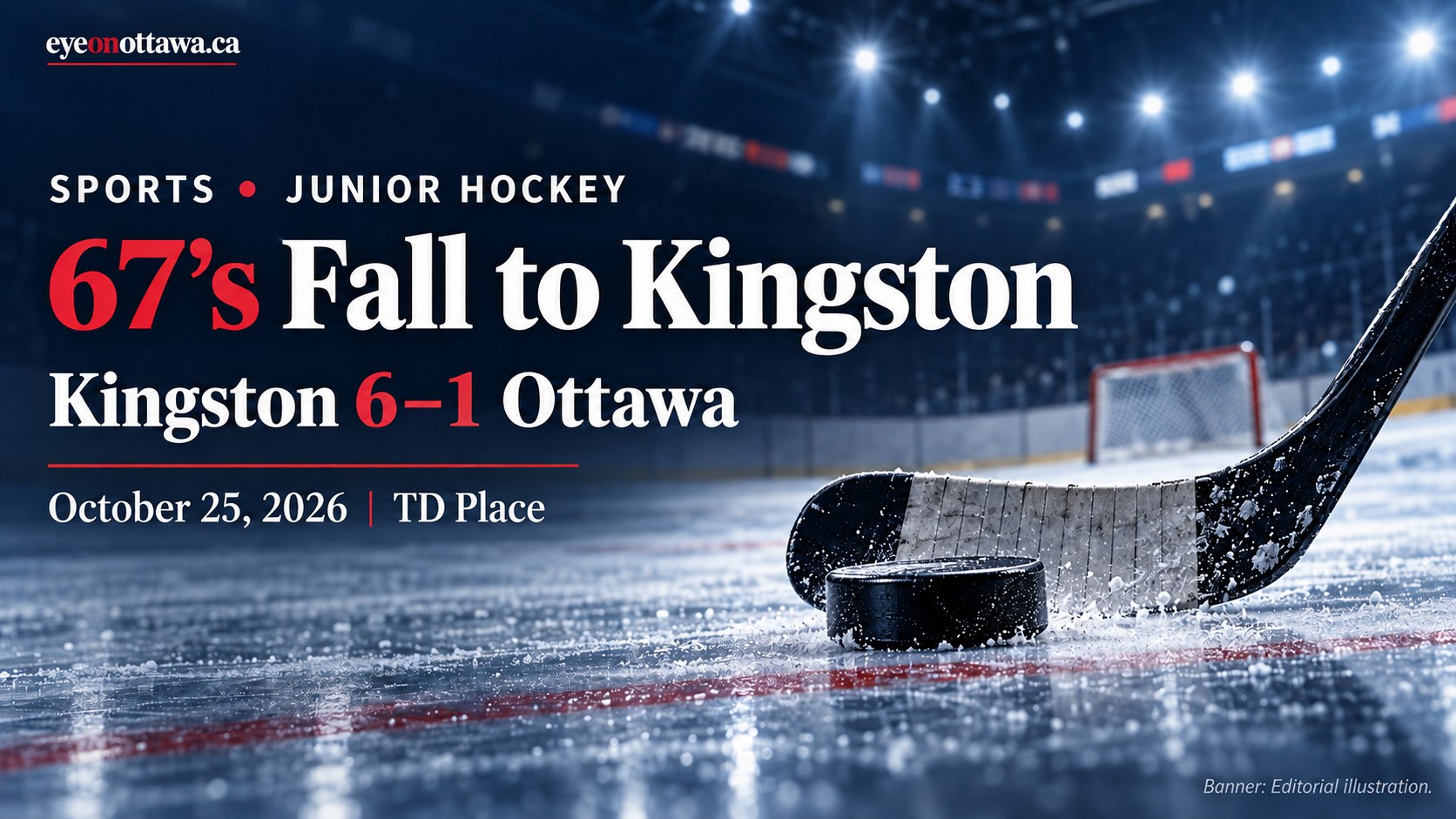 Ottawa 67’s Fall 6–1 to Kingston at TD Place